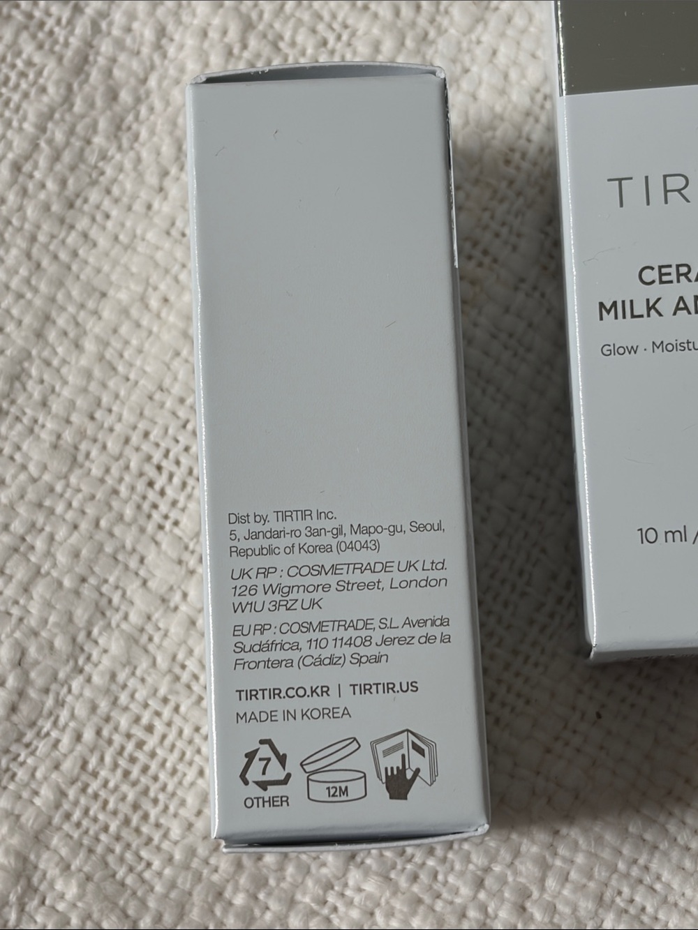 ⭐️ 5 for $20 - 2 New Tirtir Ceramic Milk Ampoule Moisturizer Samples .33oz each - Picture 4 of 5